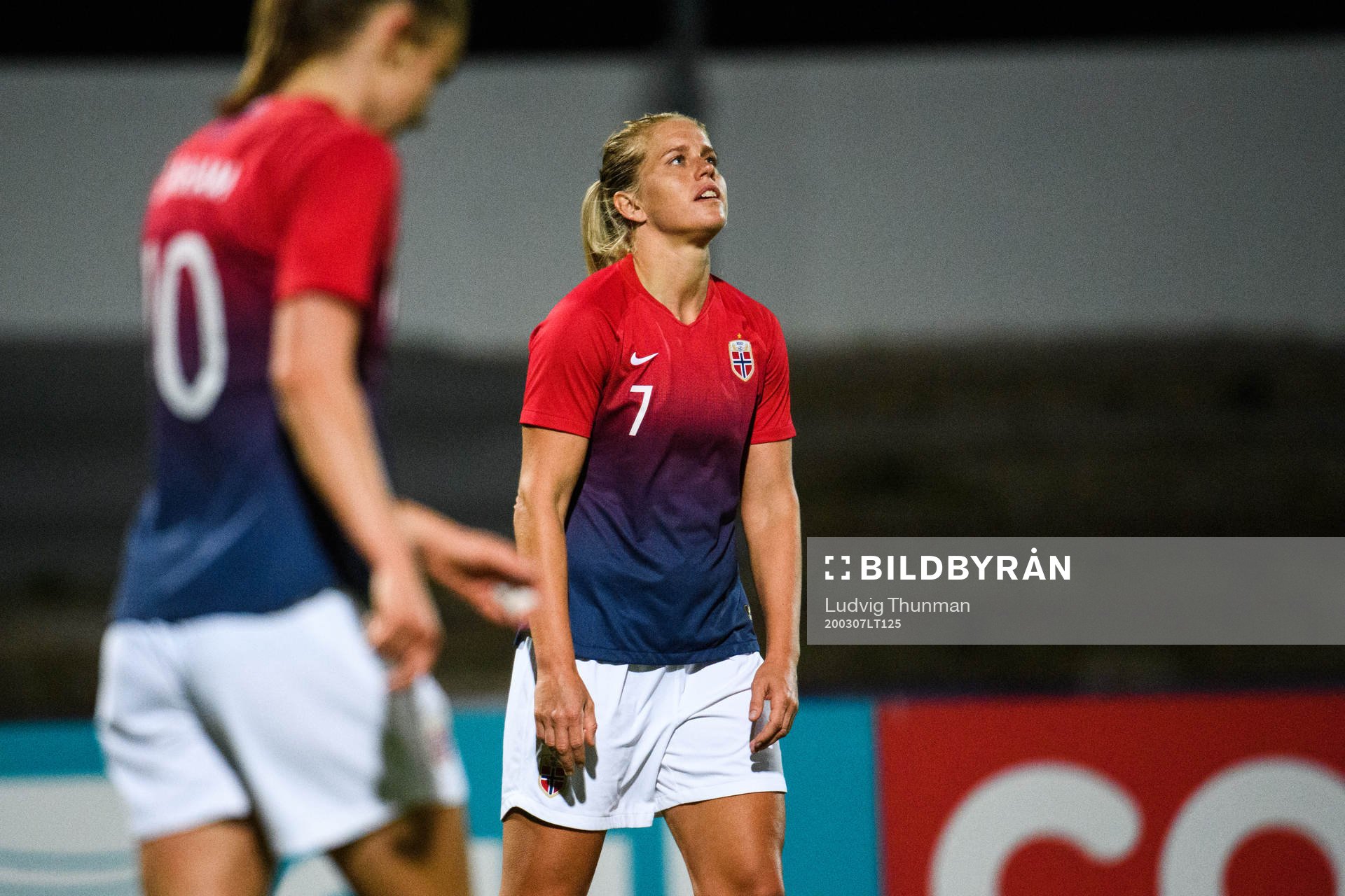 Elise Thorsnes of Norway looks dejected