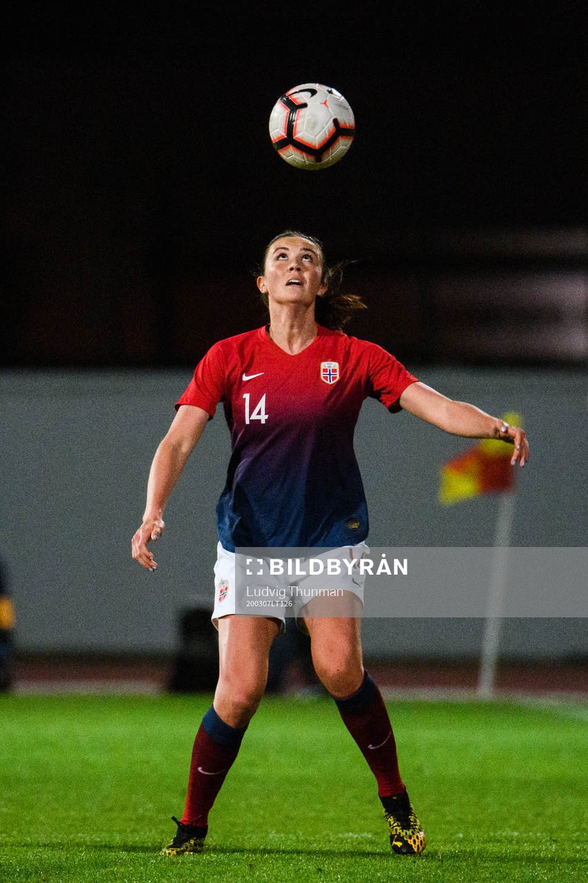 Ingrid Syrstad Engen of Norway during the Algarve Cup match between Germany and Norway on March 7, 2020 in Lagos.
