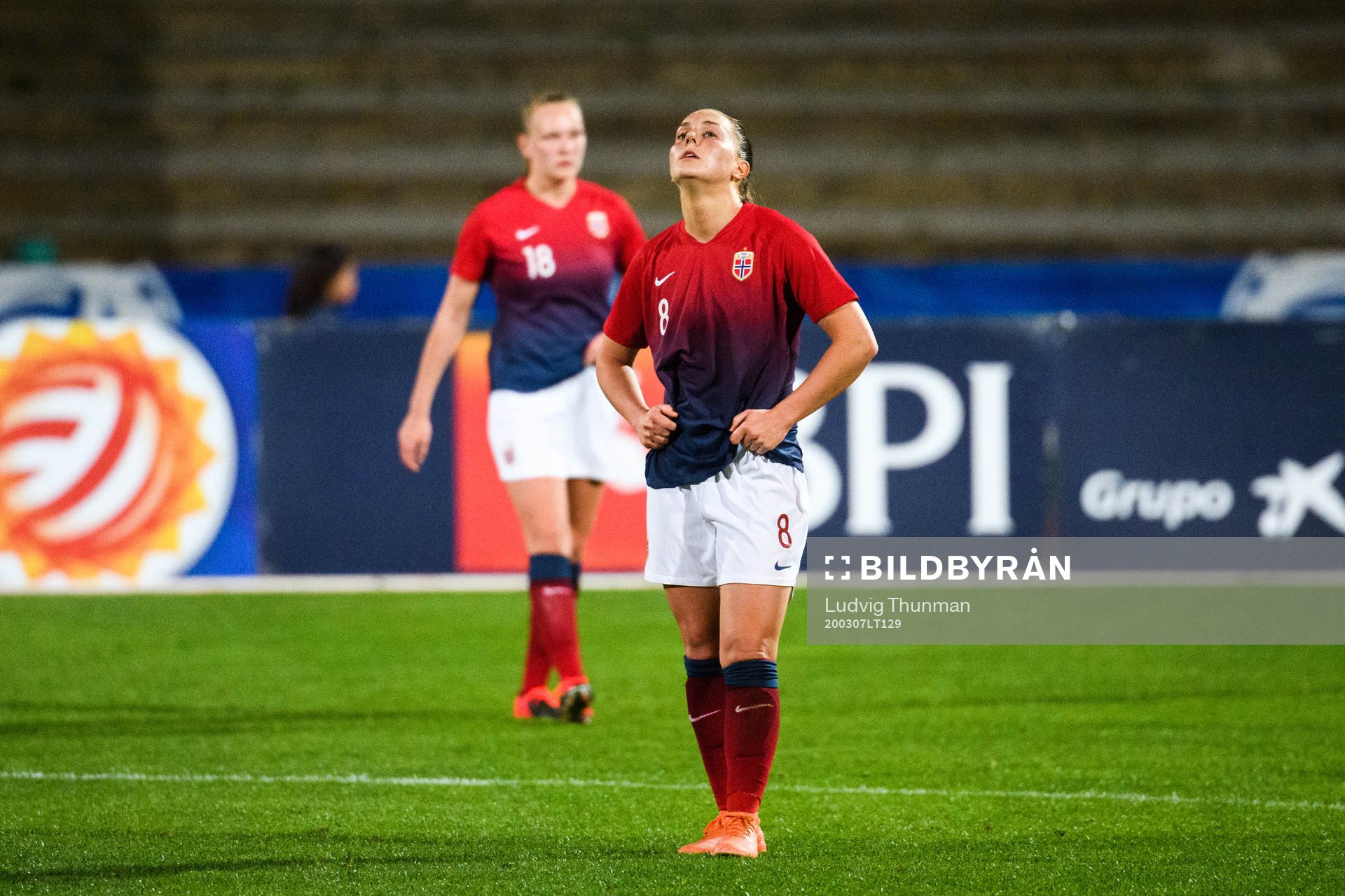 Vilde Bøe Risa of Norway looks dejected