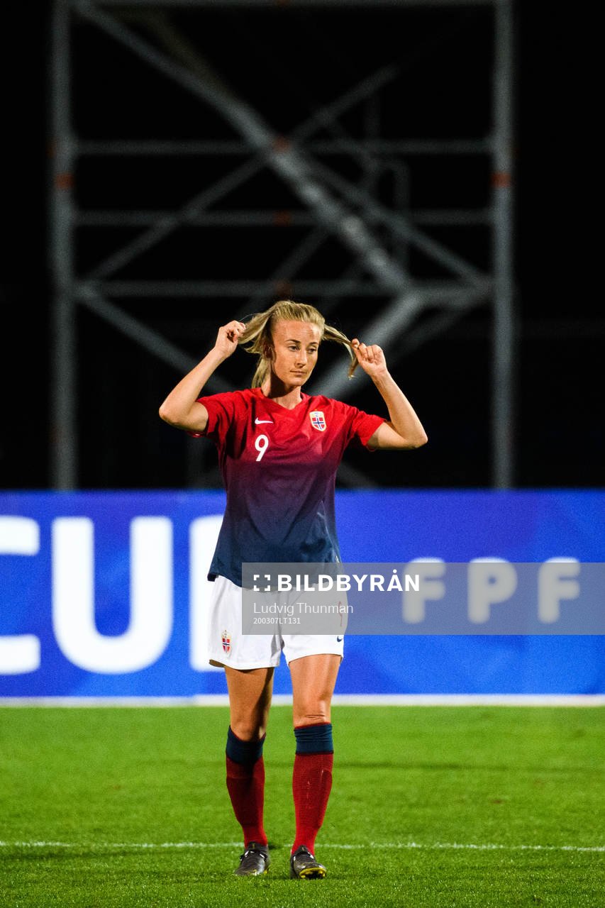 Anja Sønstevold of Norway looks dejected
