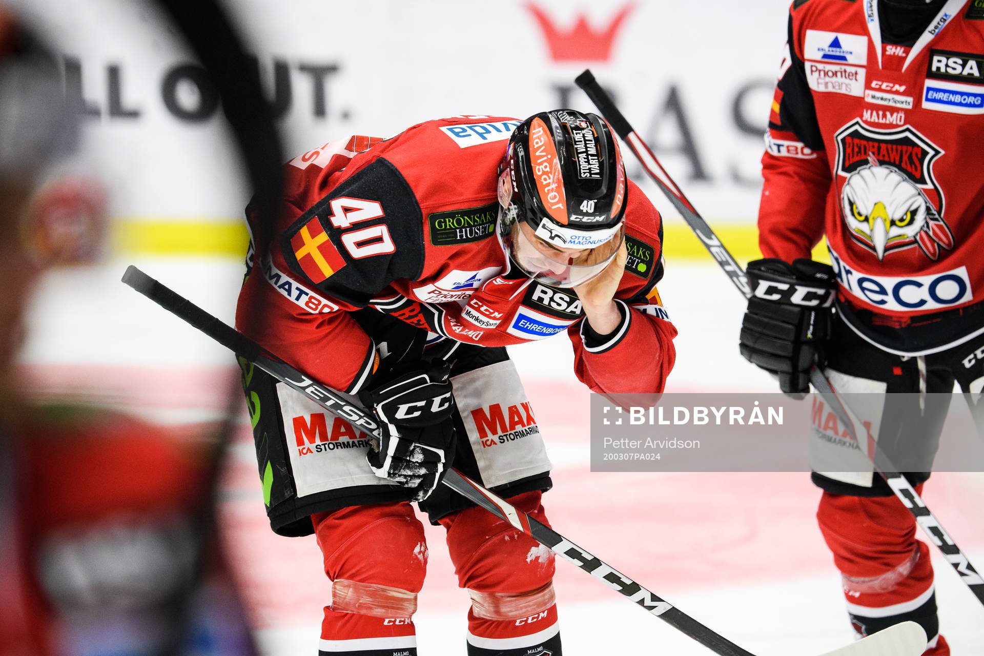 Malmö Redhawks Jesper Jensen lämnar isen
