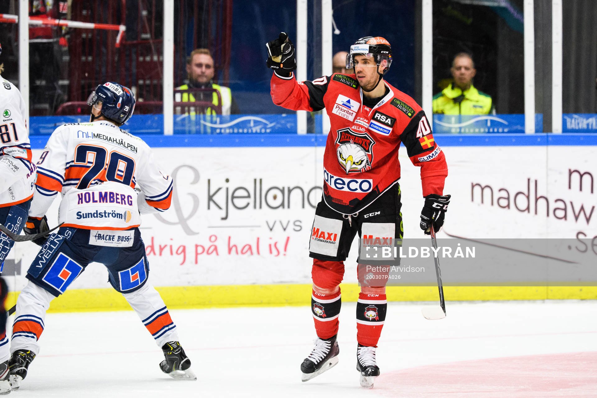 Malmö Redhawks Jesper Jensen jublar