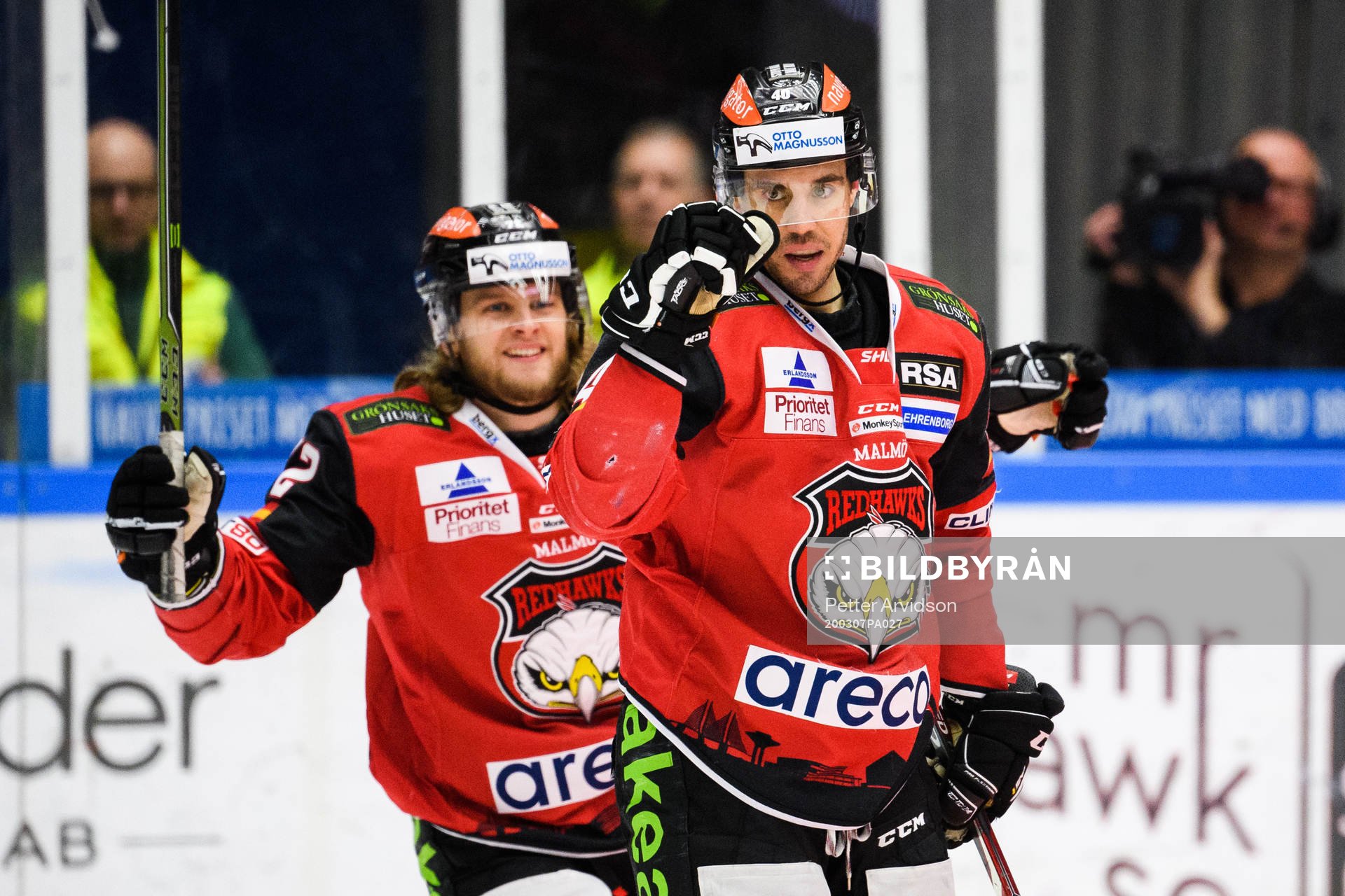 Malmö Redhawks Jesper Jensen jublar