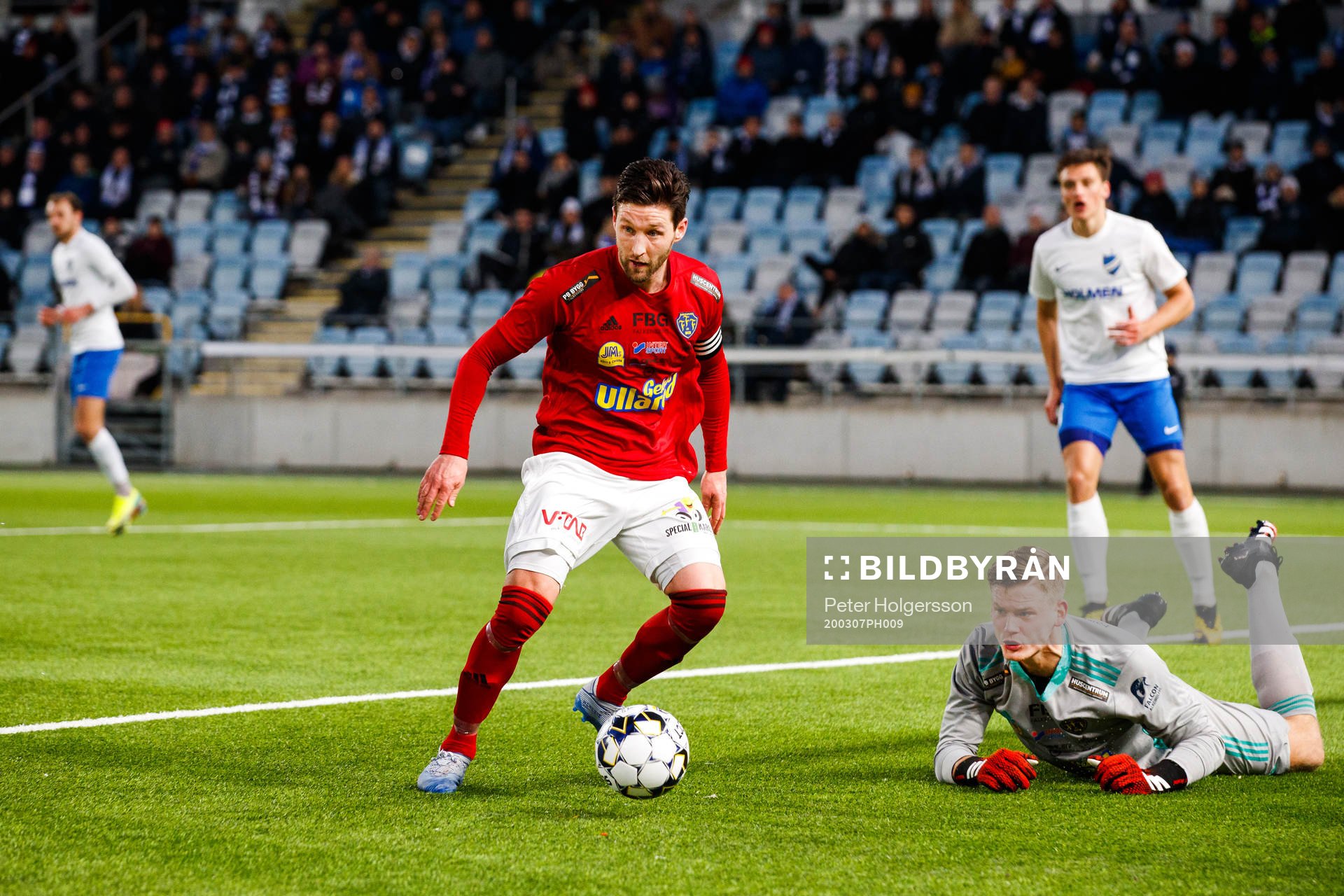 Falkenbergs  Tibor Joza och målvakt Johan Brattberg