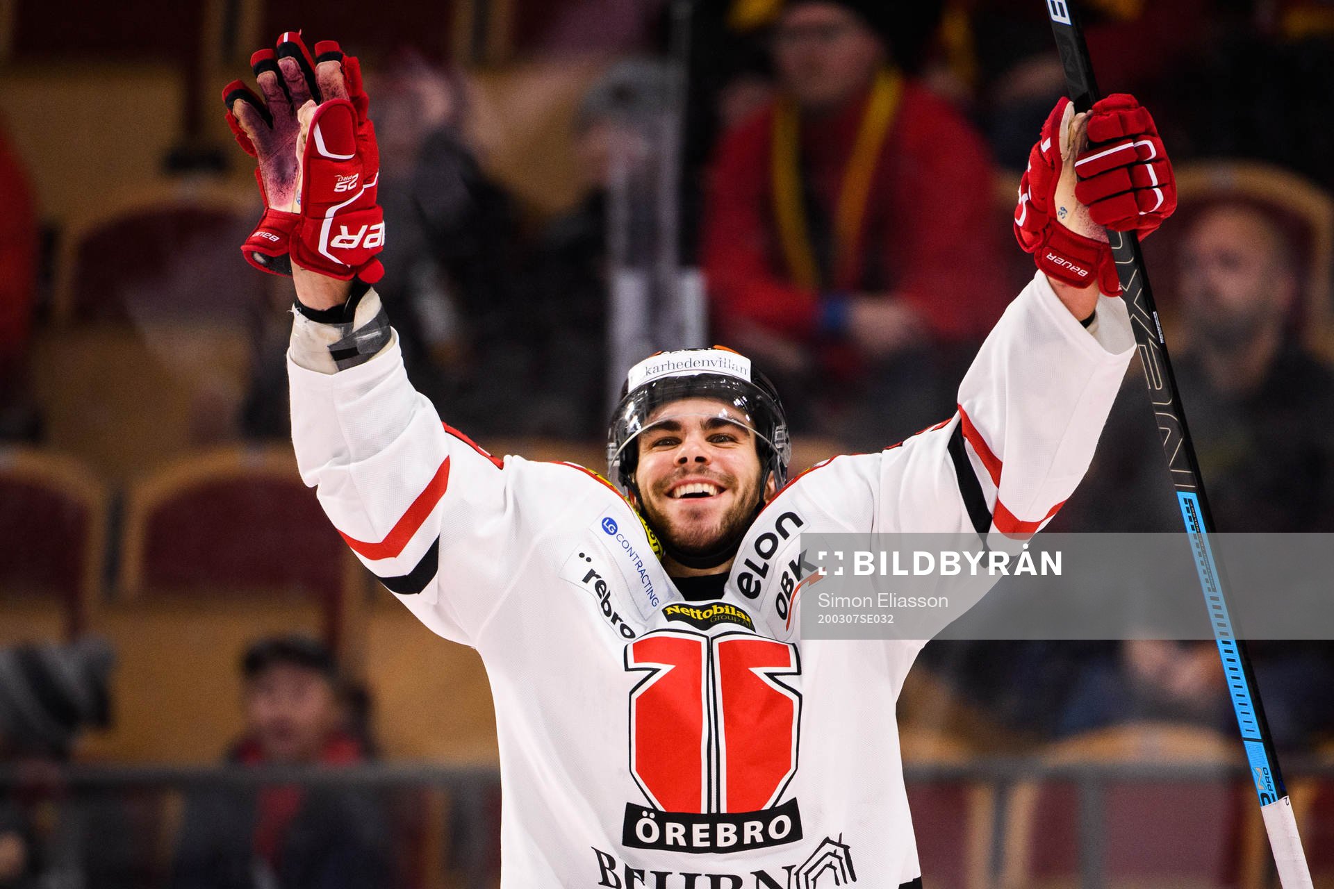Örebros Jordan Boucher jublar