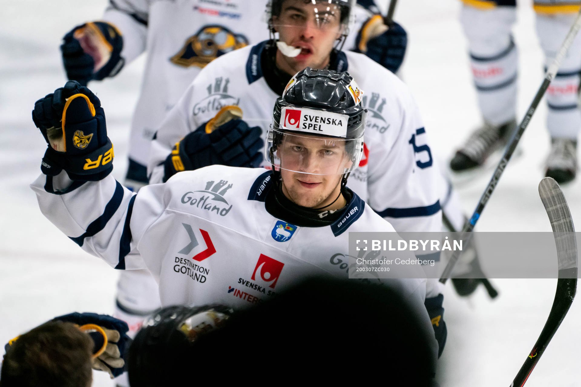 Visby/Romas Mikael Hedlund jublar