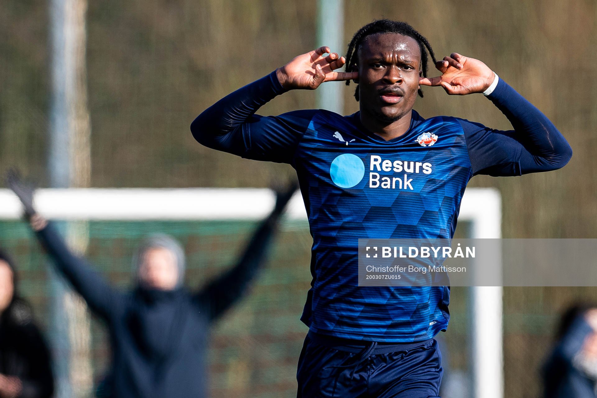 Helsingborgs Noel Mbo jublar