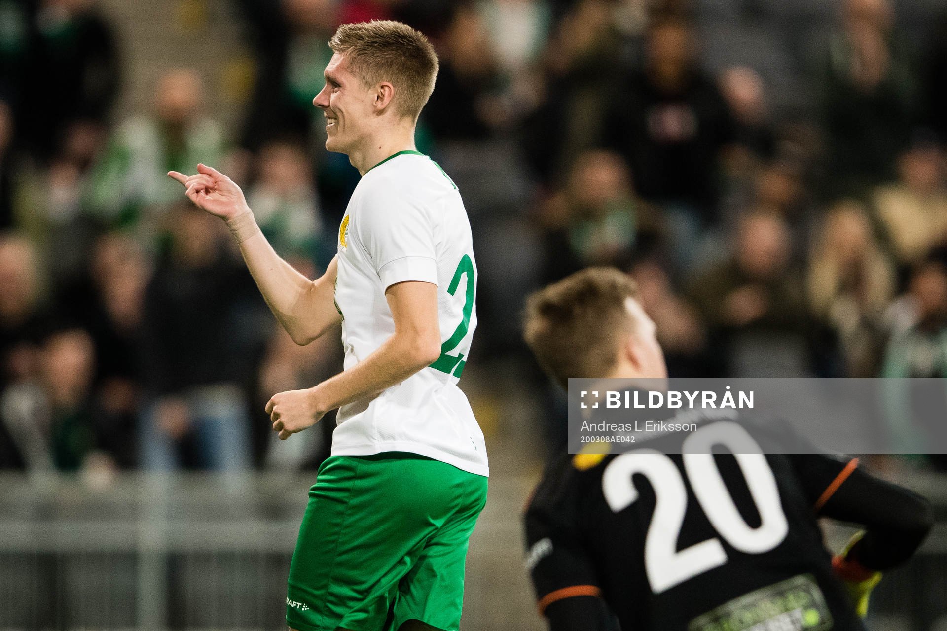 Hammarbys Aron Johannsson jublar
