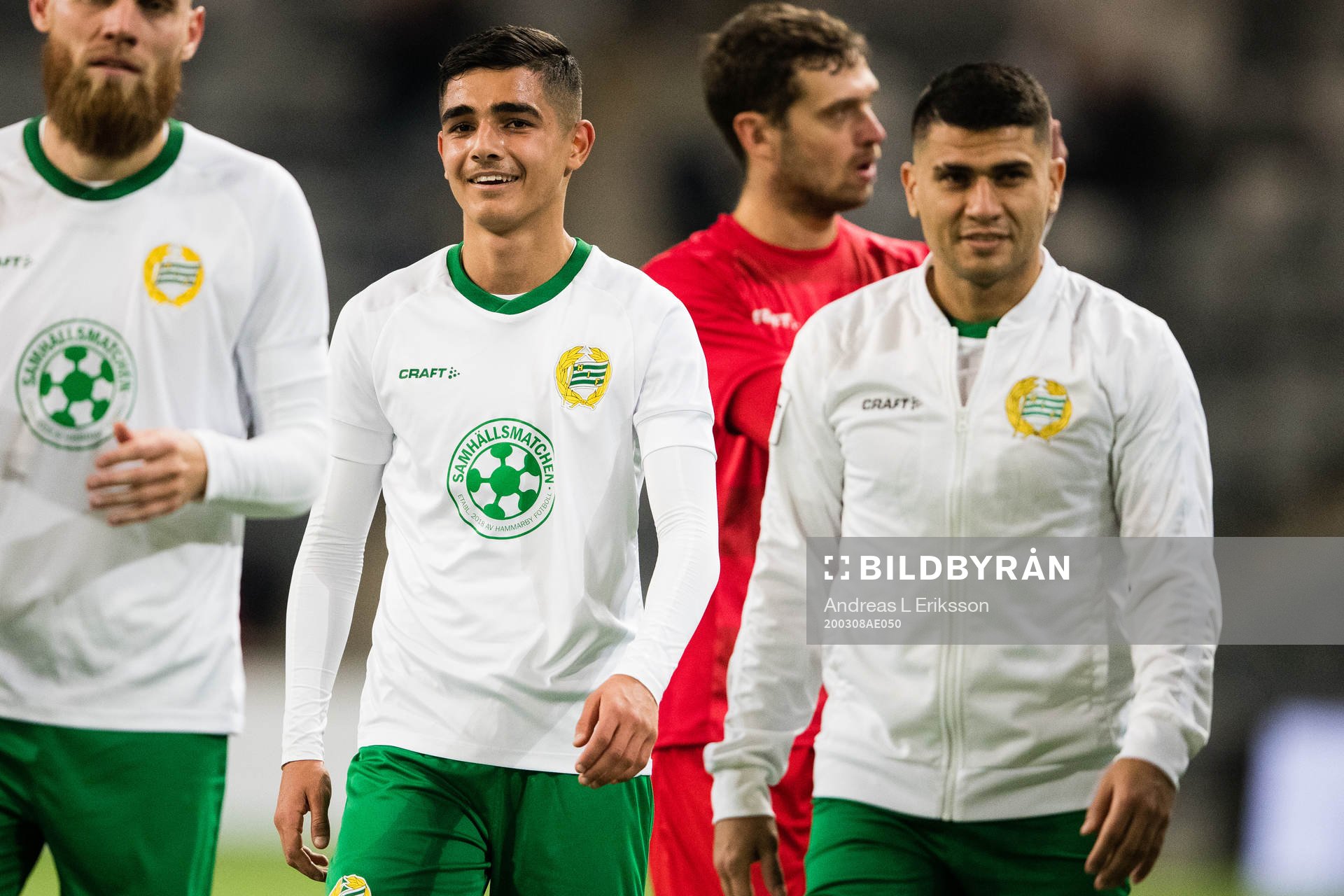 Hammarbys Aimar Sher och Paulinho jublar