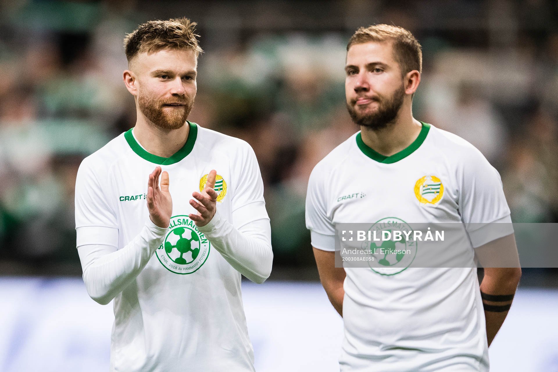 Hammarbys Dennis Widgren och Darijan Bojanic