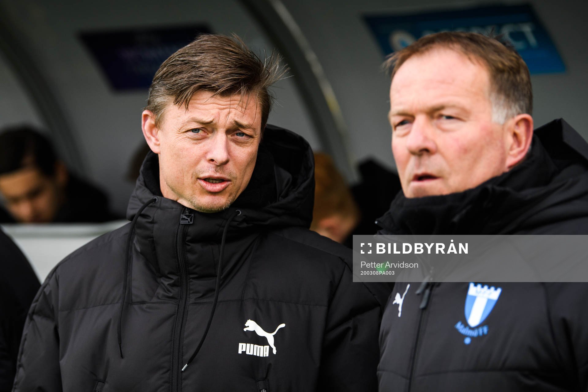 Malmö FFs tränare Jon Dahl Tomasson och assisterande