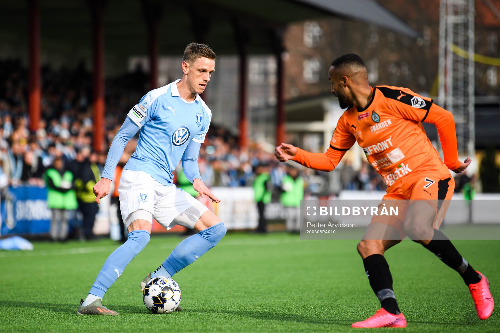 Malmö FFs Sören Rieks och AFC Eskilstunas Ferid Ali