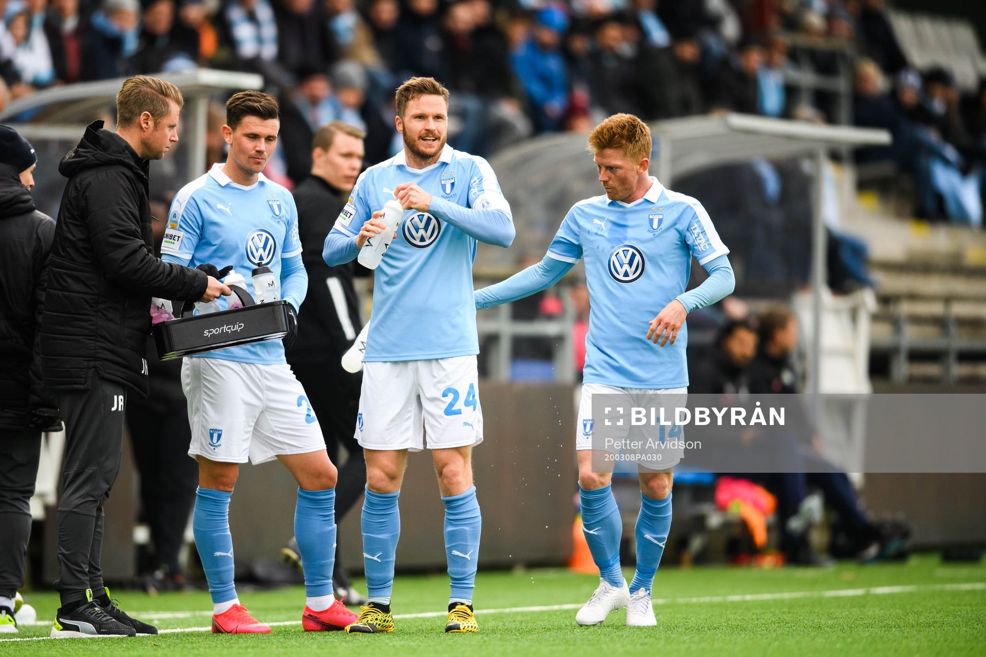 Malmö FFs Marcus Antonsson , Lasse Nielsen och Anders