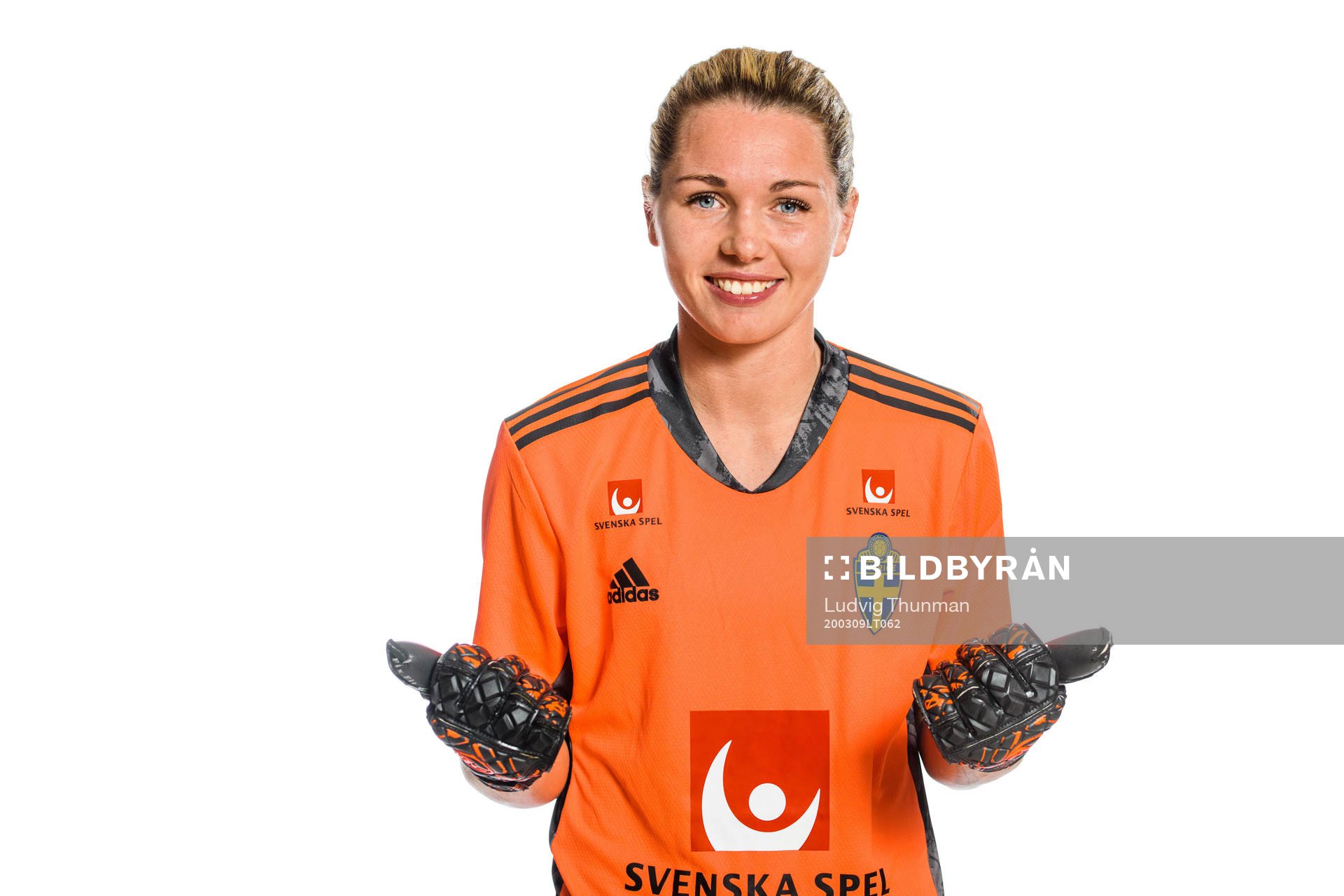 Goalkeeper Jennifer Falk poses for a portrait