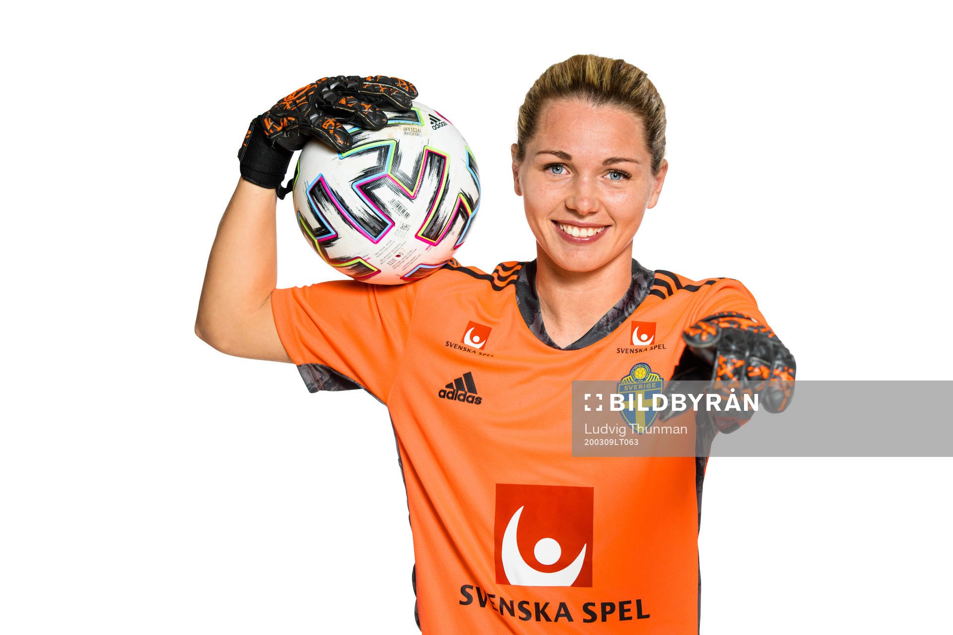 Goalkeeper Jennifer Falk poses for a portrait
