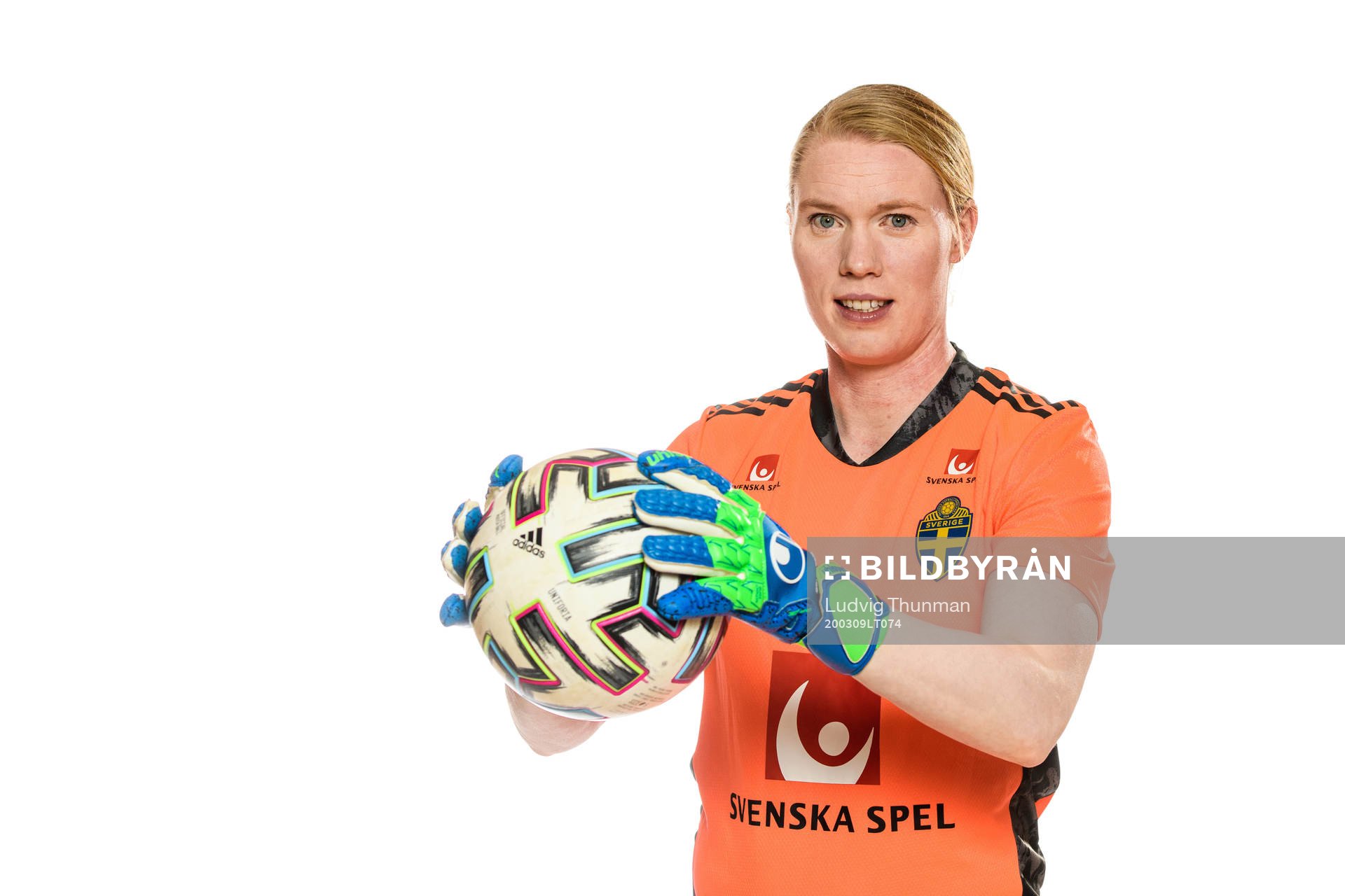 Goalkeeper Hedvig Lindahl poses for a portrait