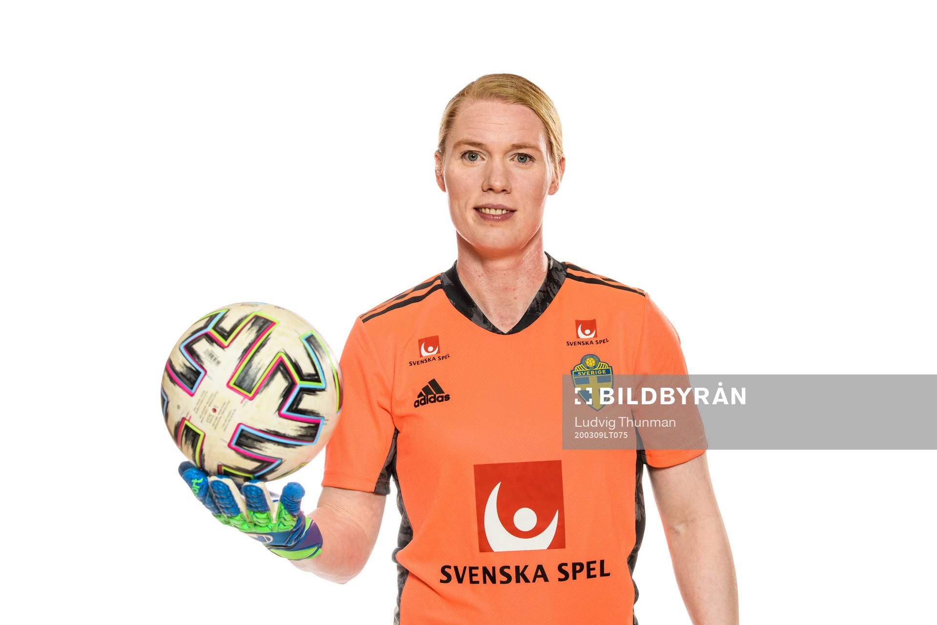 Goalkeeper Hedvig Lindahl poses for a portrait