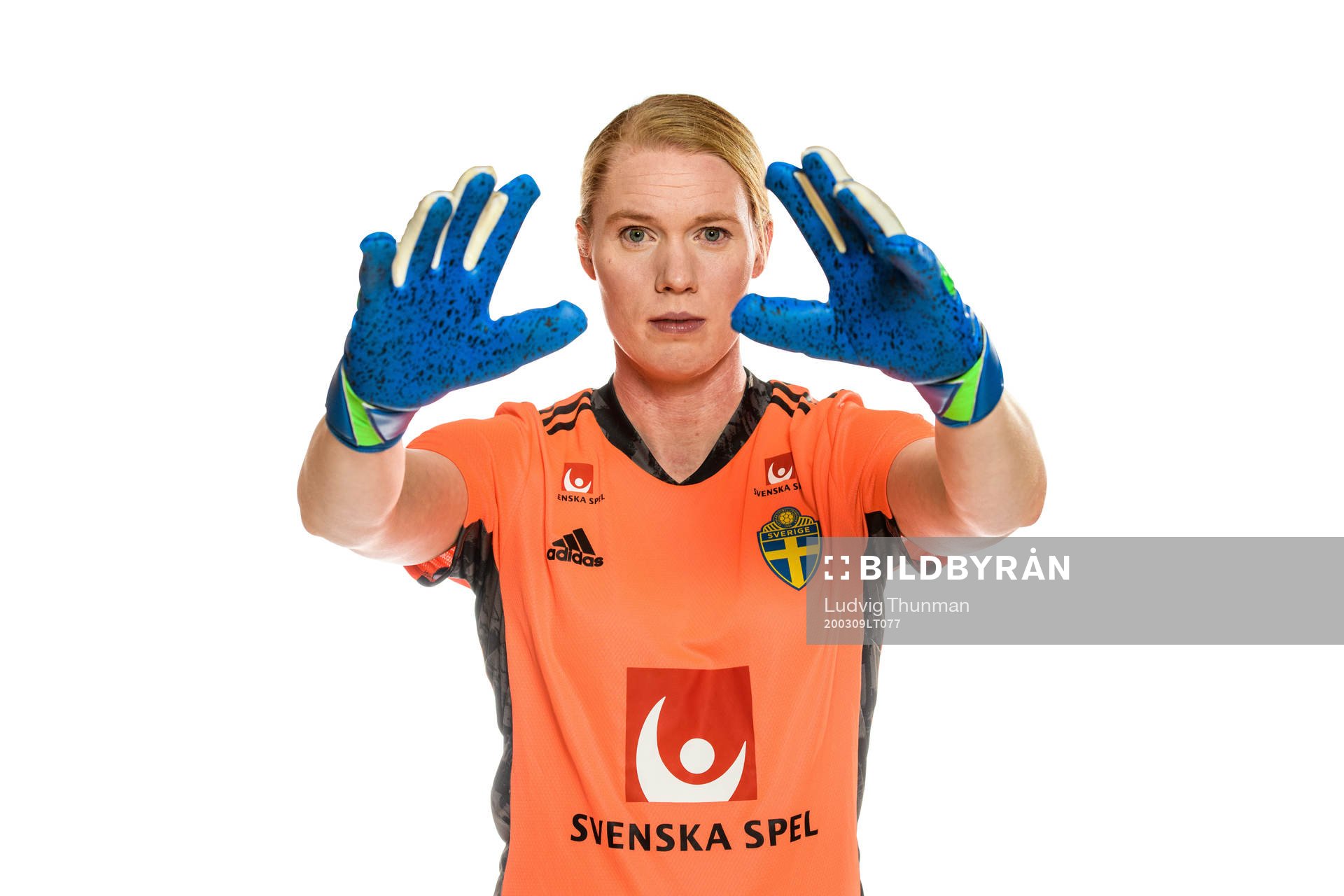 Goalkeeper Hedvig Lindahl poses for a portrait