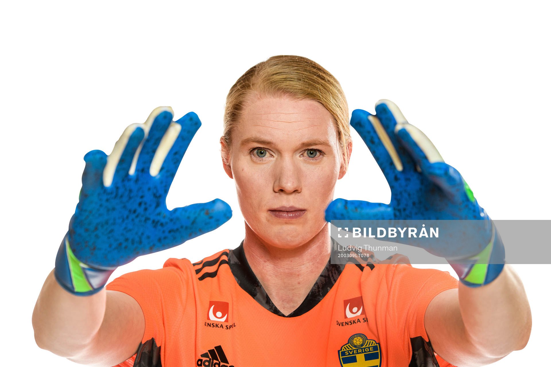 Goalkeeper Hedvig Lindahl poses for a portrait