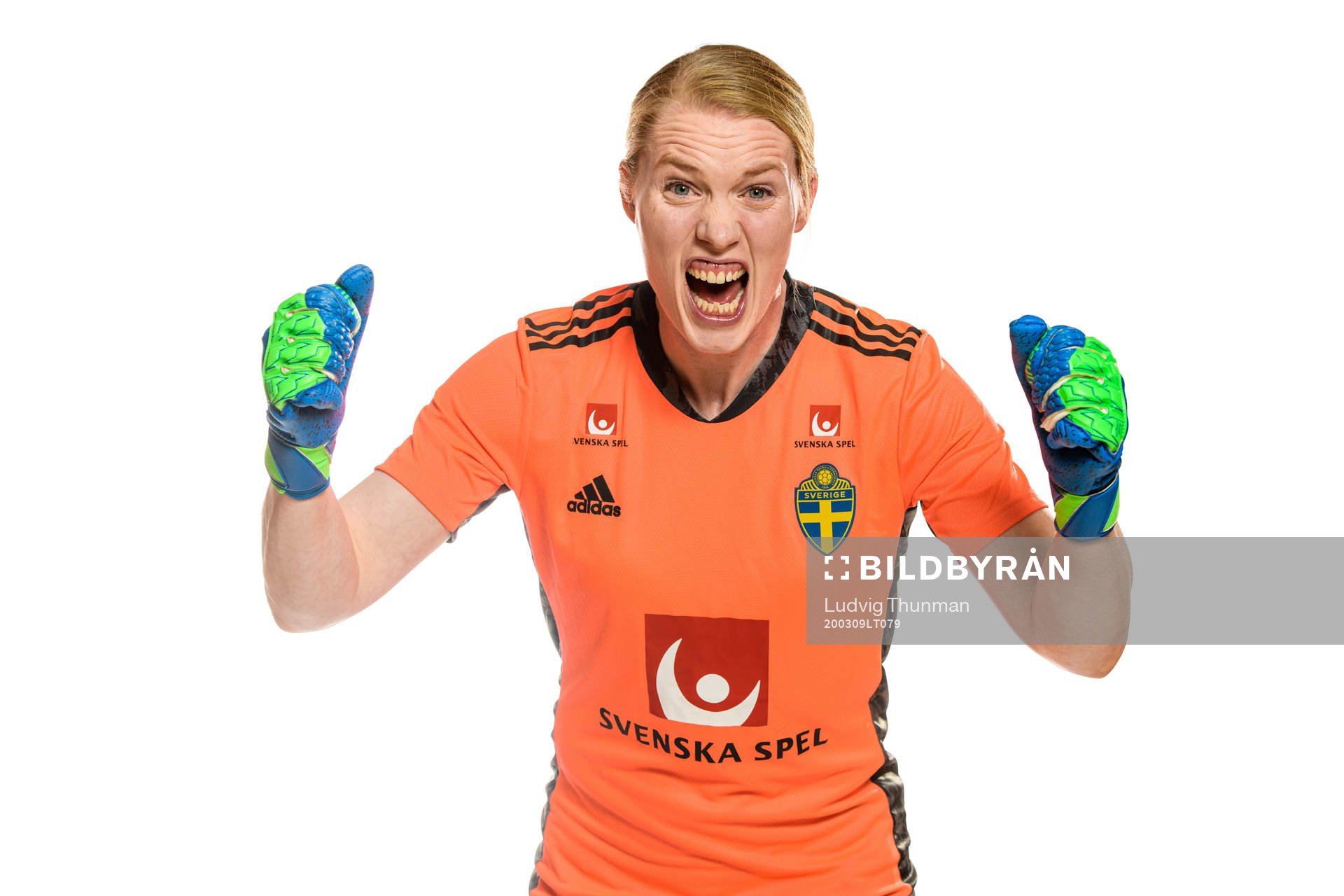 Goalkeeper Hedvig Lindahl poses for a portrait