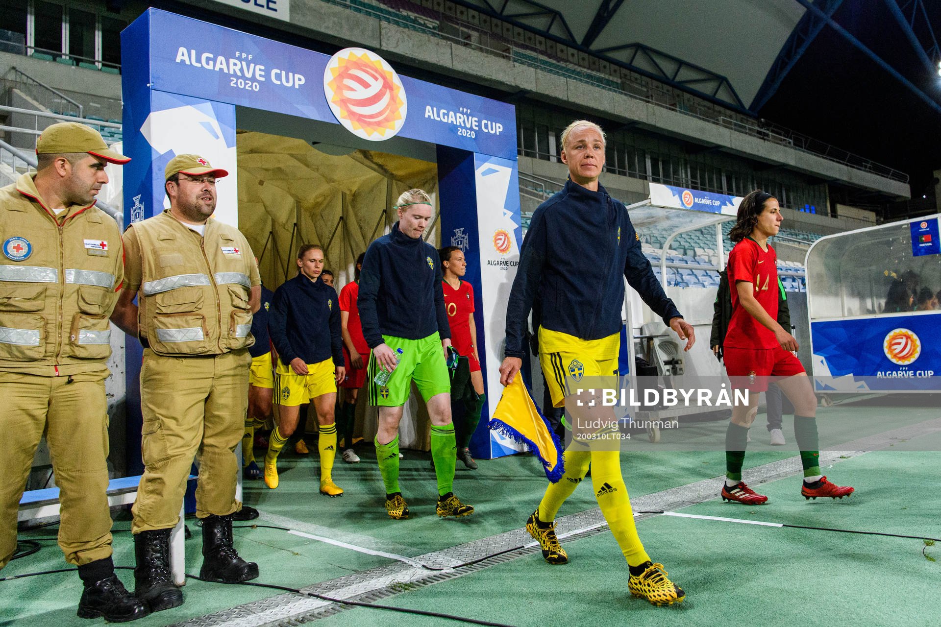 Caroline Seger of Sweden enters the pitch