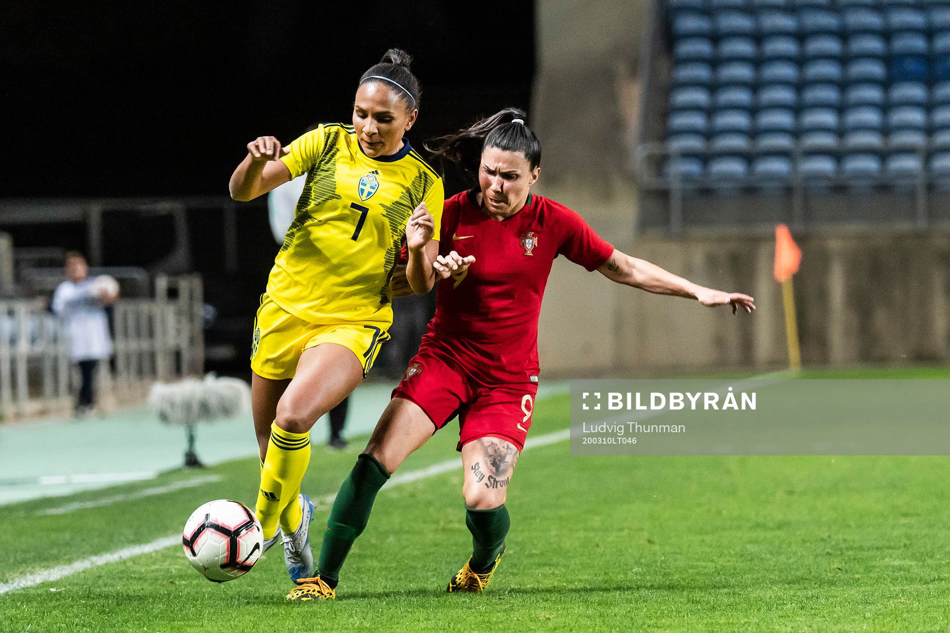 Madelen Janogy of Sweden and Ana Borges of Portugal