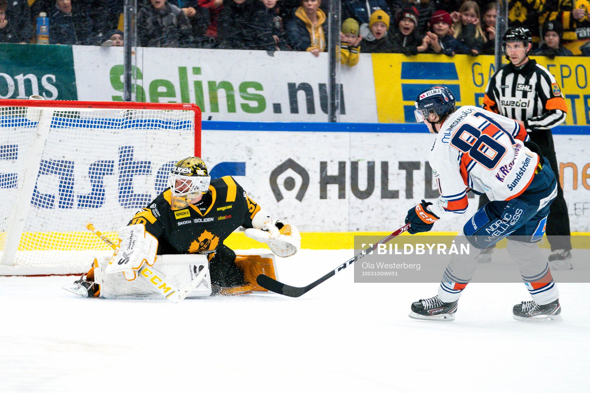 Skellefteås målvakt Gustaf Lindvall