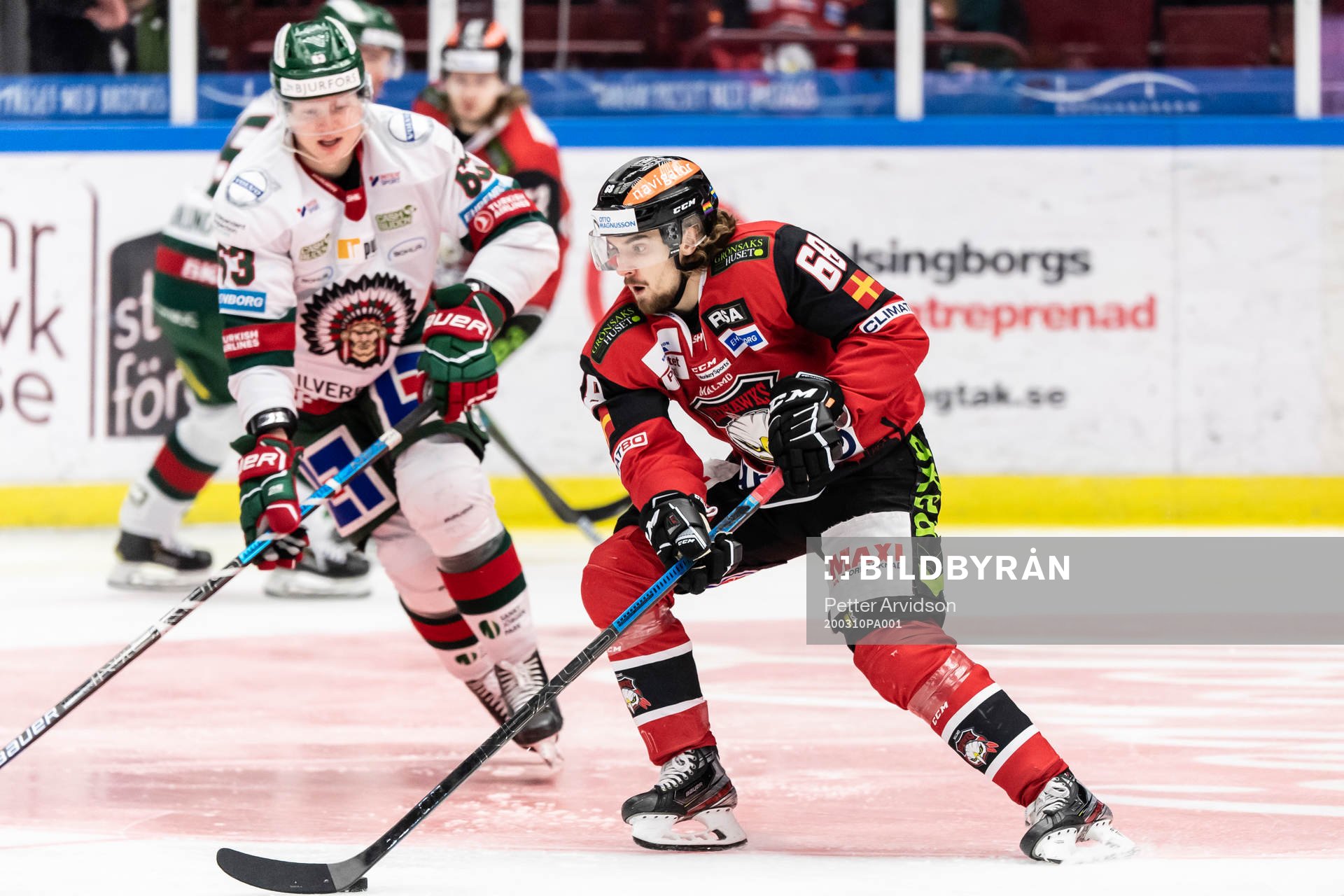 Malmö Redhawks Adam Brodecki och Frölundas Julius Bergman