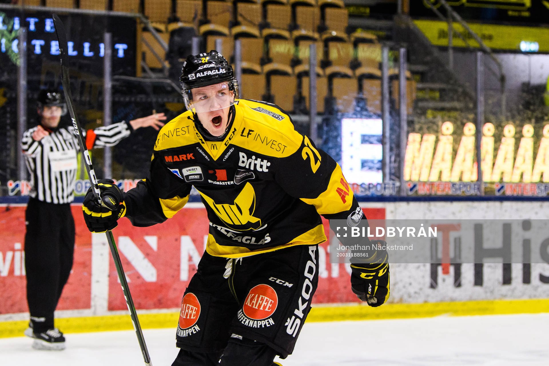 Västerås Sebastian Benker jublar