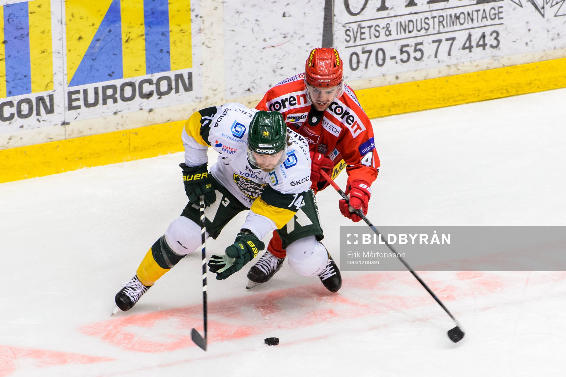 Björklövens Zach Palmquist och Modos Kalle Jellvert