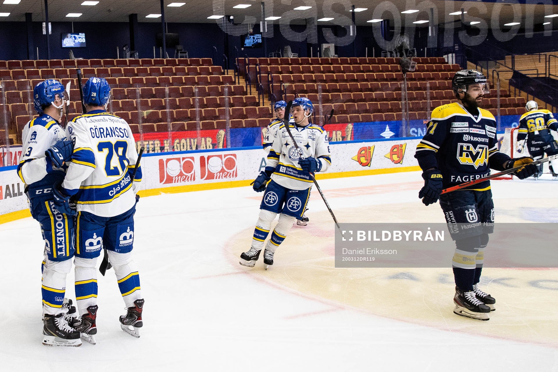Leksands spelarna jublar