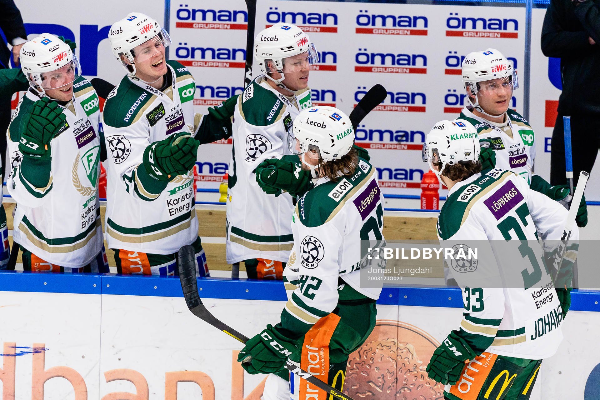 Färjestads Jesper Olofsson jublar