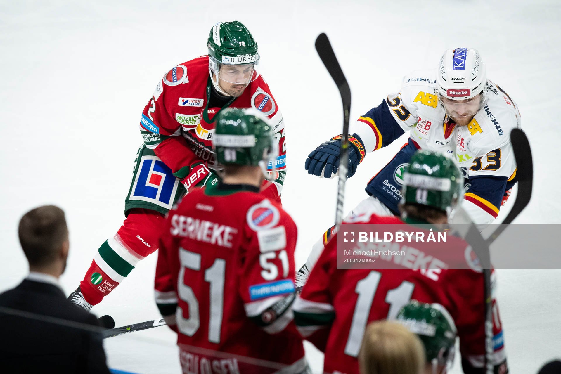 Frölundas Patrik Carlsson och Djurgårdens Linus Hultström