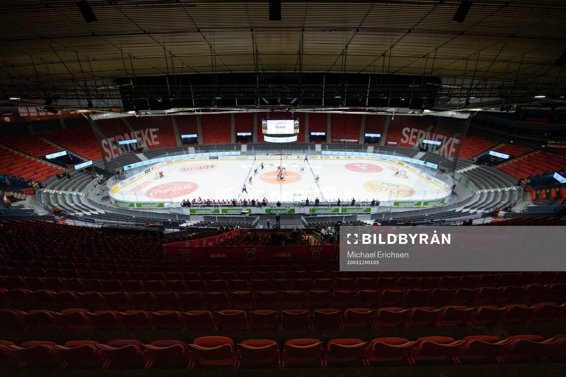 Scandinavium interiört vid nedsläpp