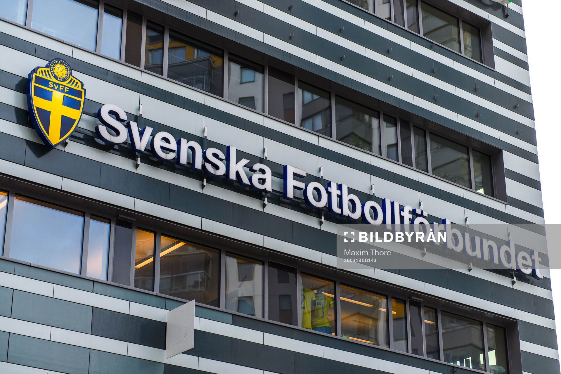 Exteriör av Svenska Fotbollsförbundets kontor
