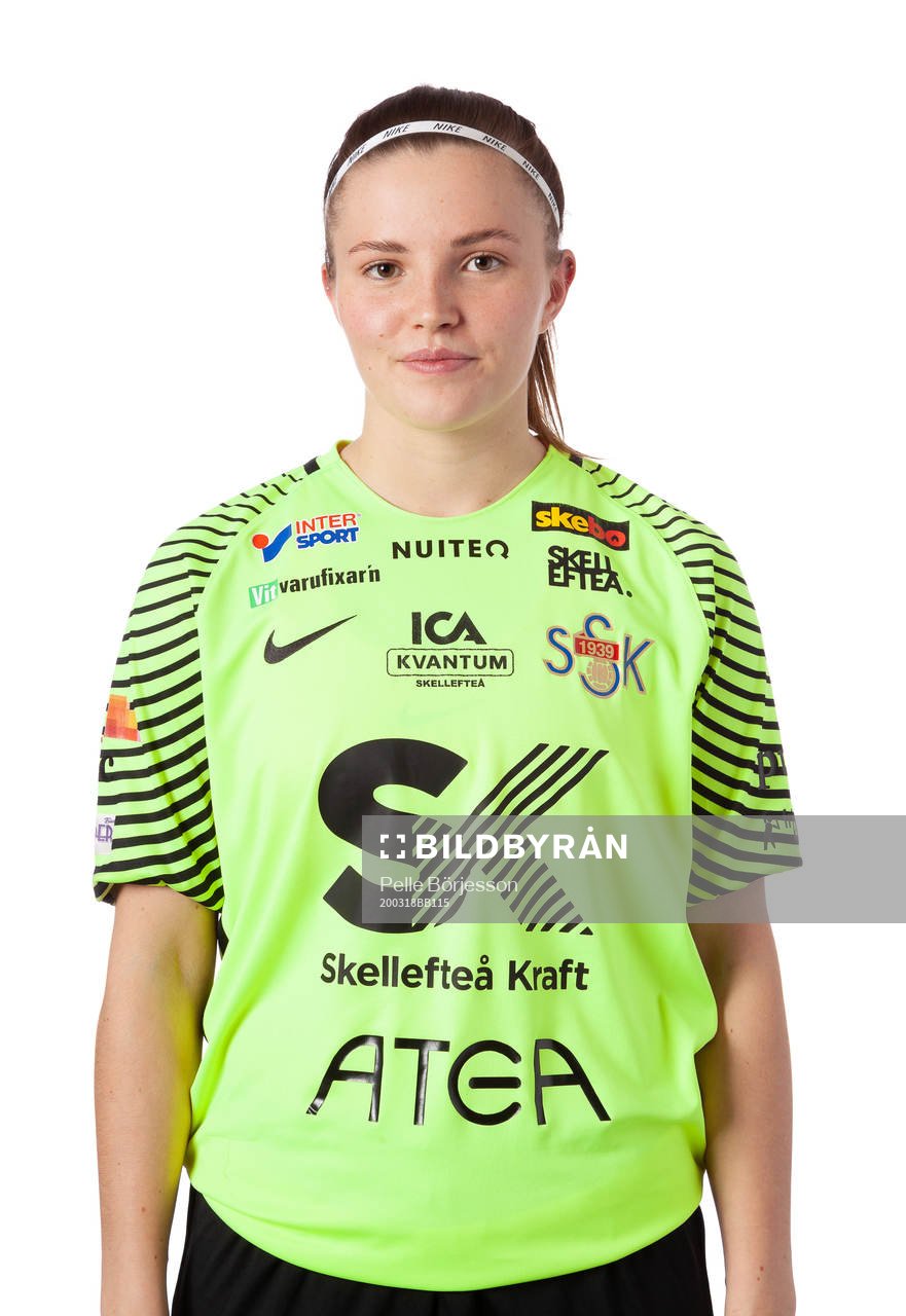 Sunnanås målvakt Lisa Sjögren poserar för ett porträtt den 18 mars 2020 i Sunnanå. 