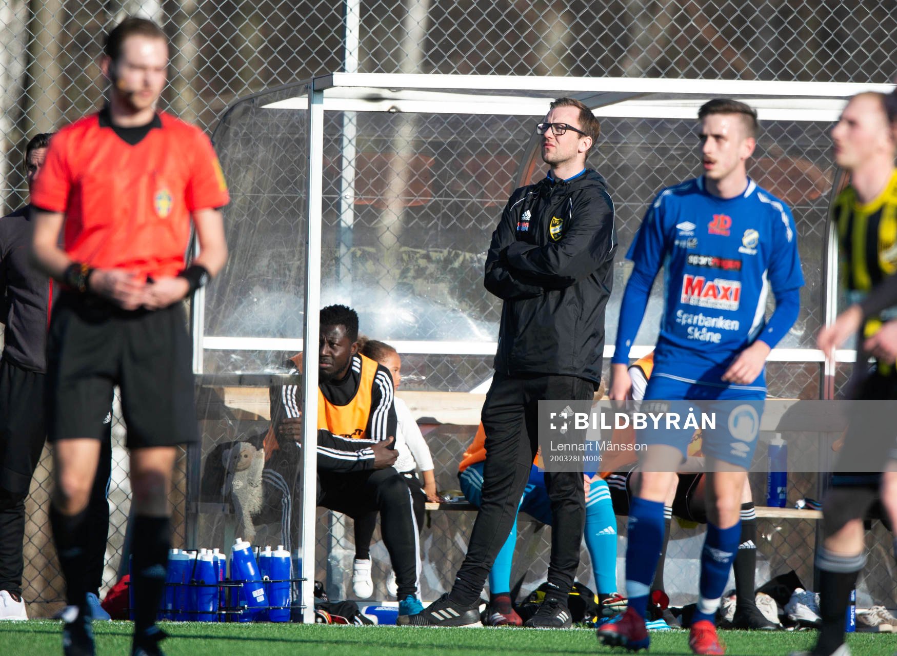i träningsmatchen mellan Nosaby IF och IFK Hässleholm i