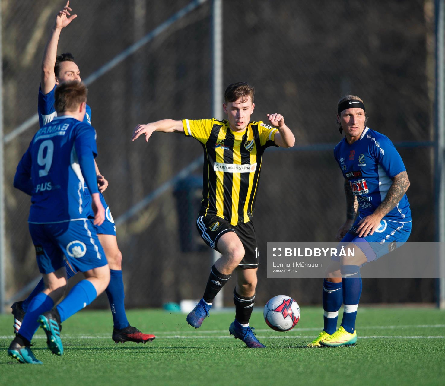 i träningsmatchen mellan Nosaby IF och IFK Hässleholm i