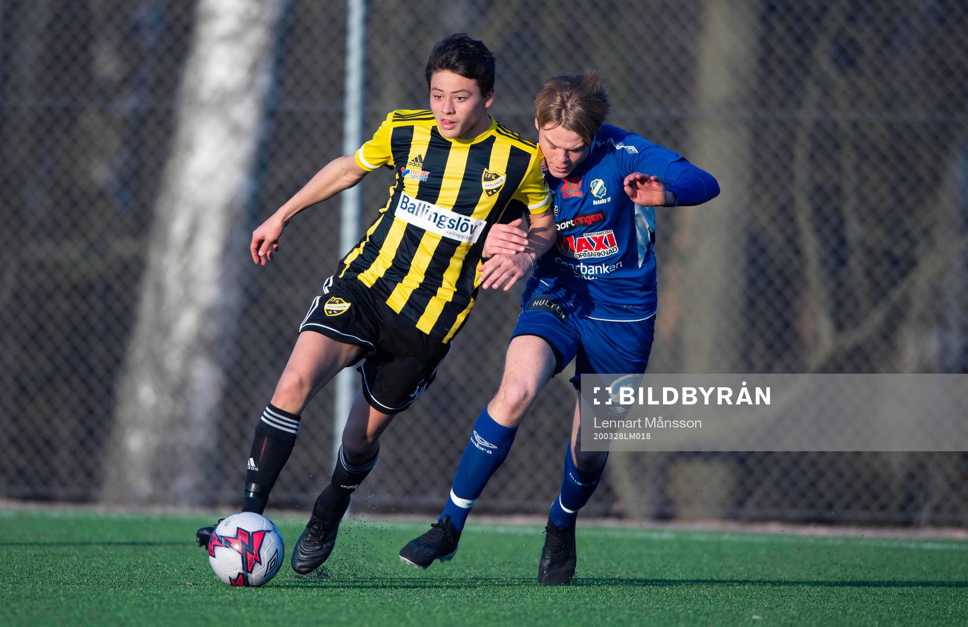 i träningsmatchen mellan Nosaby IF och IFK Hässleholm i