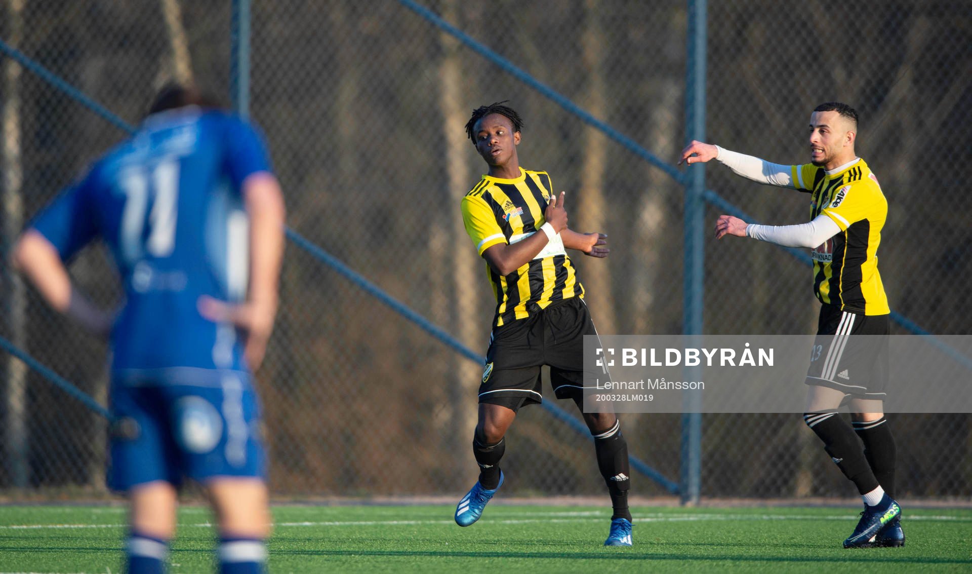 i träningsmatchen mellan Nosaby IF och IFK Hässleholm i