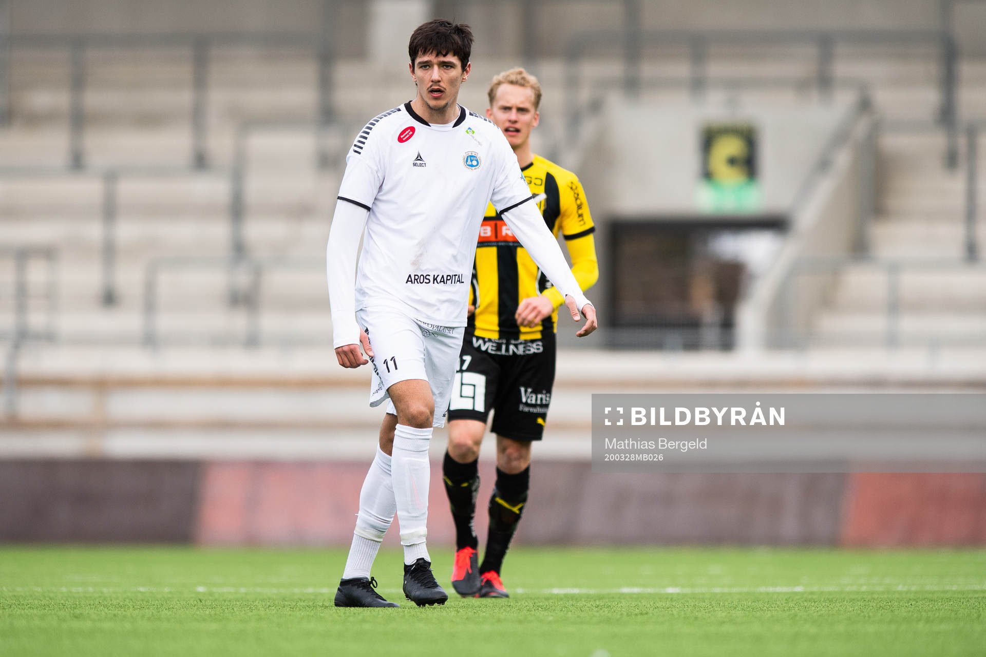 Utsiktens Sadmir Zekovic under träningsmatchen i fotboll mellan Häcken och Utsikten den 28 mars 2020 i Göteborg.