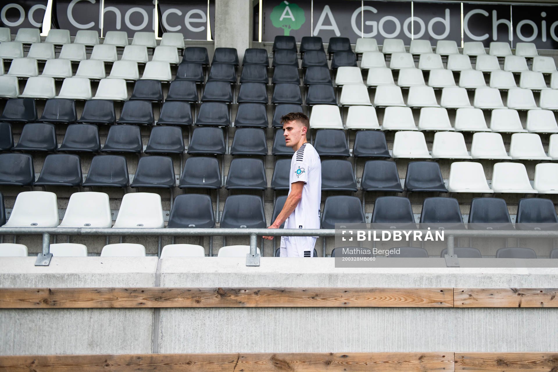 Utsiktens Erik Jonasson Westermark efter träningsmatchen i fotboll mellan Häcken och Utsikten den 28 mars 2020 i Göteborg.