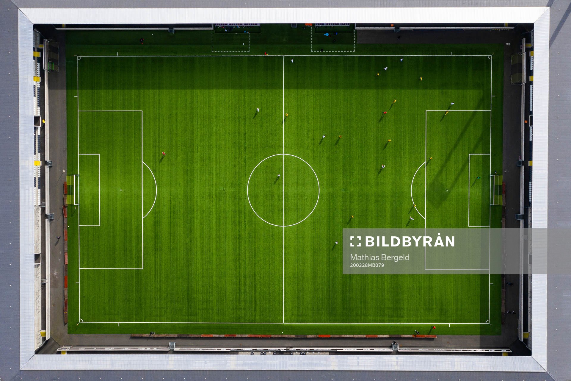 Drönarvy över Bravida Arena