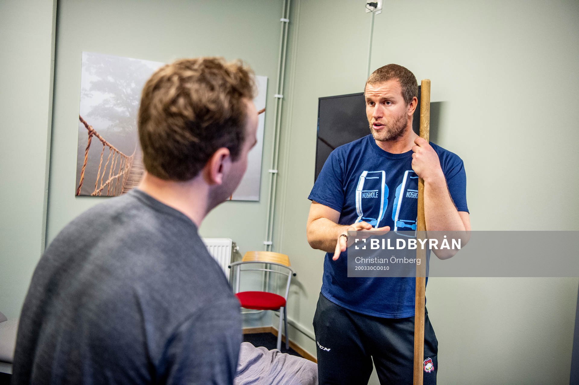 Ponthus Westerholm och fystränare Freddie Sjögren