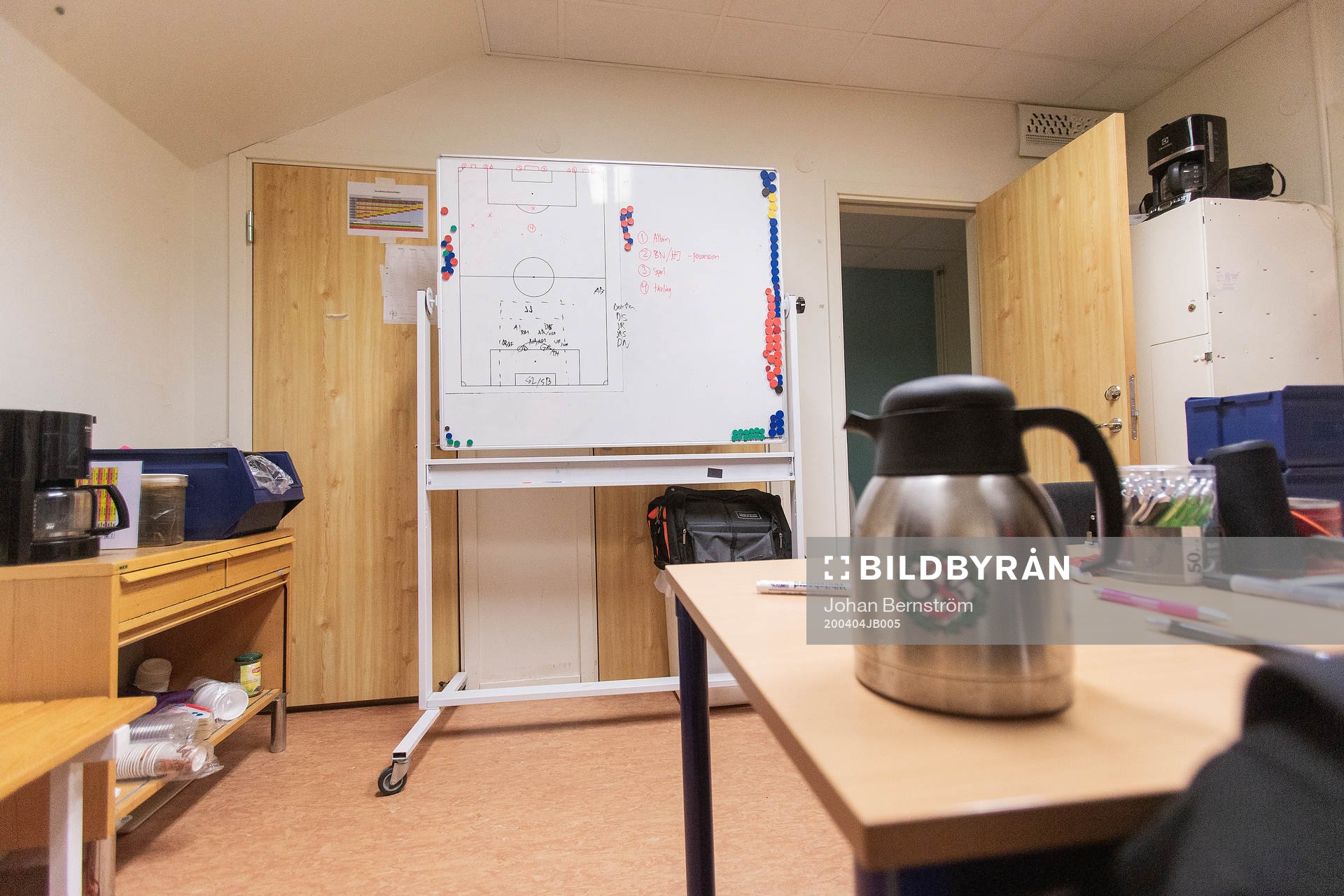 Coaches dressing room at Behrn Arena as the coronavirus,