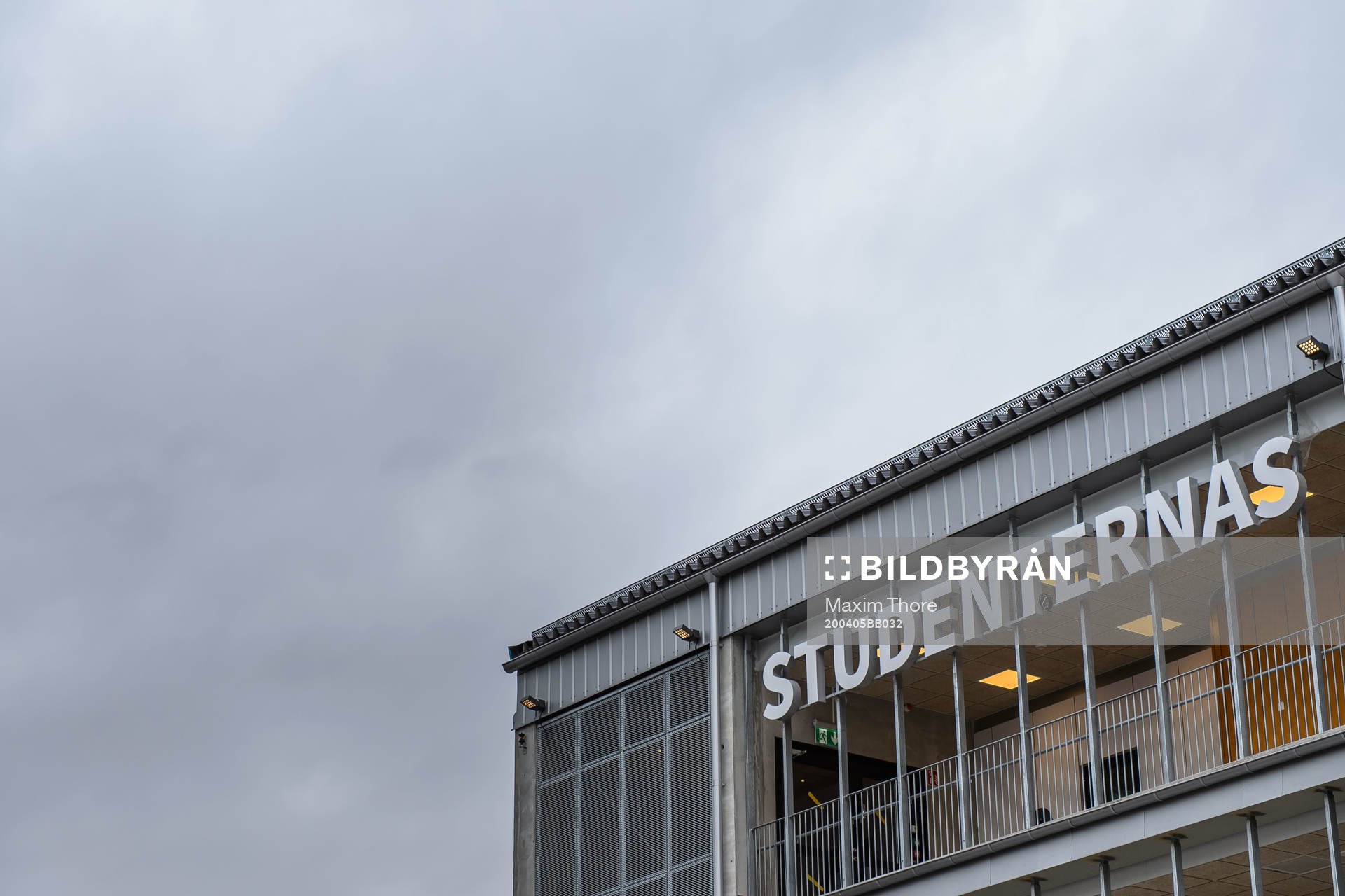 Exterior view of Studenternas IP as the coronavirus,