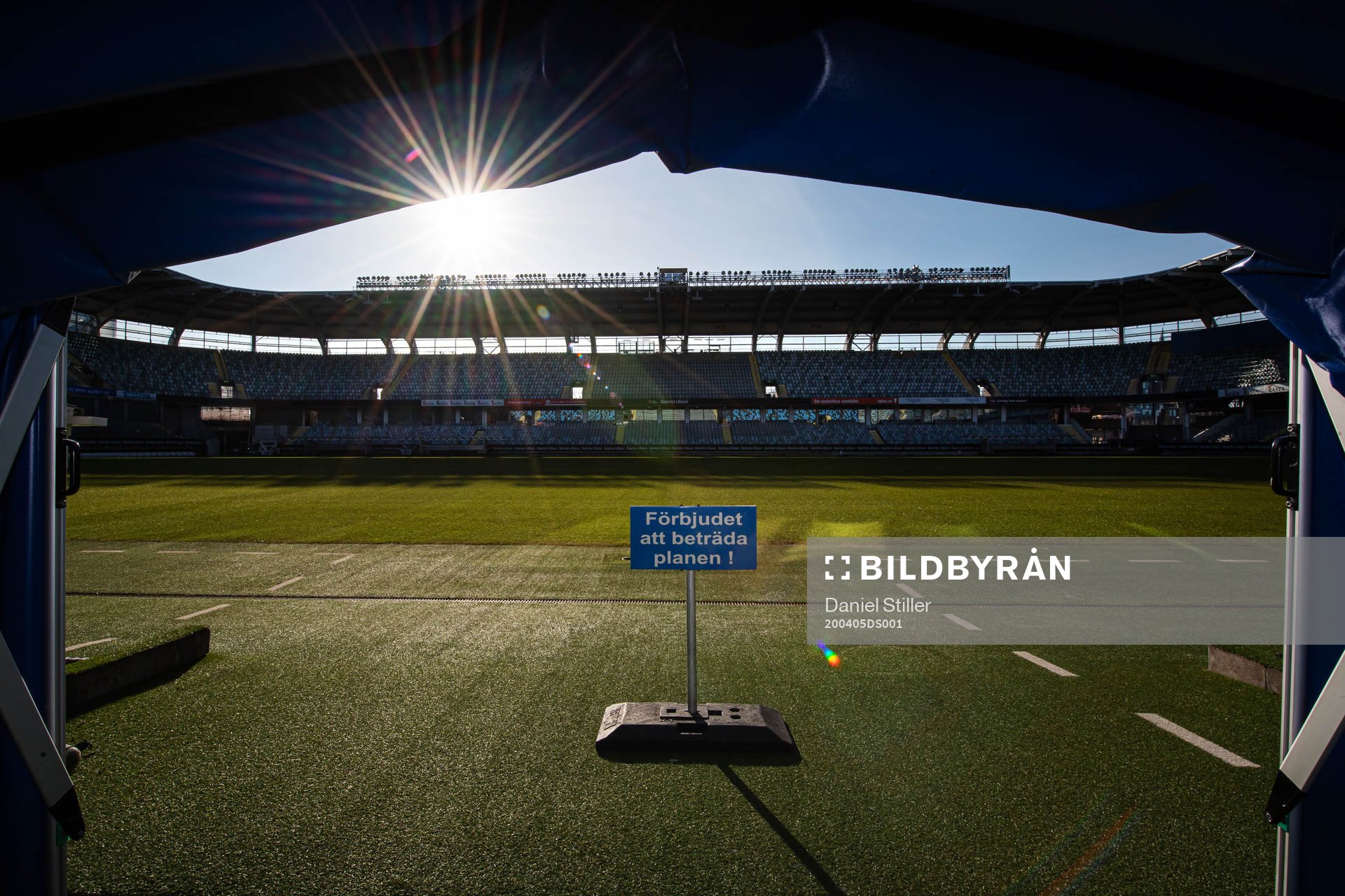 View from the player tunnel at Gamla Ullevi as the
