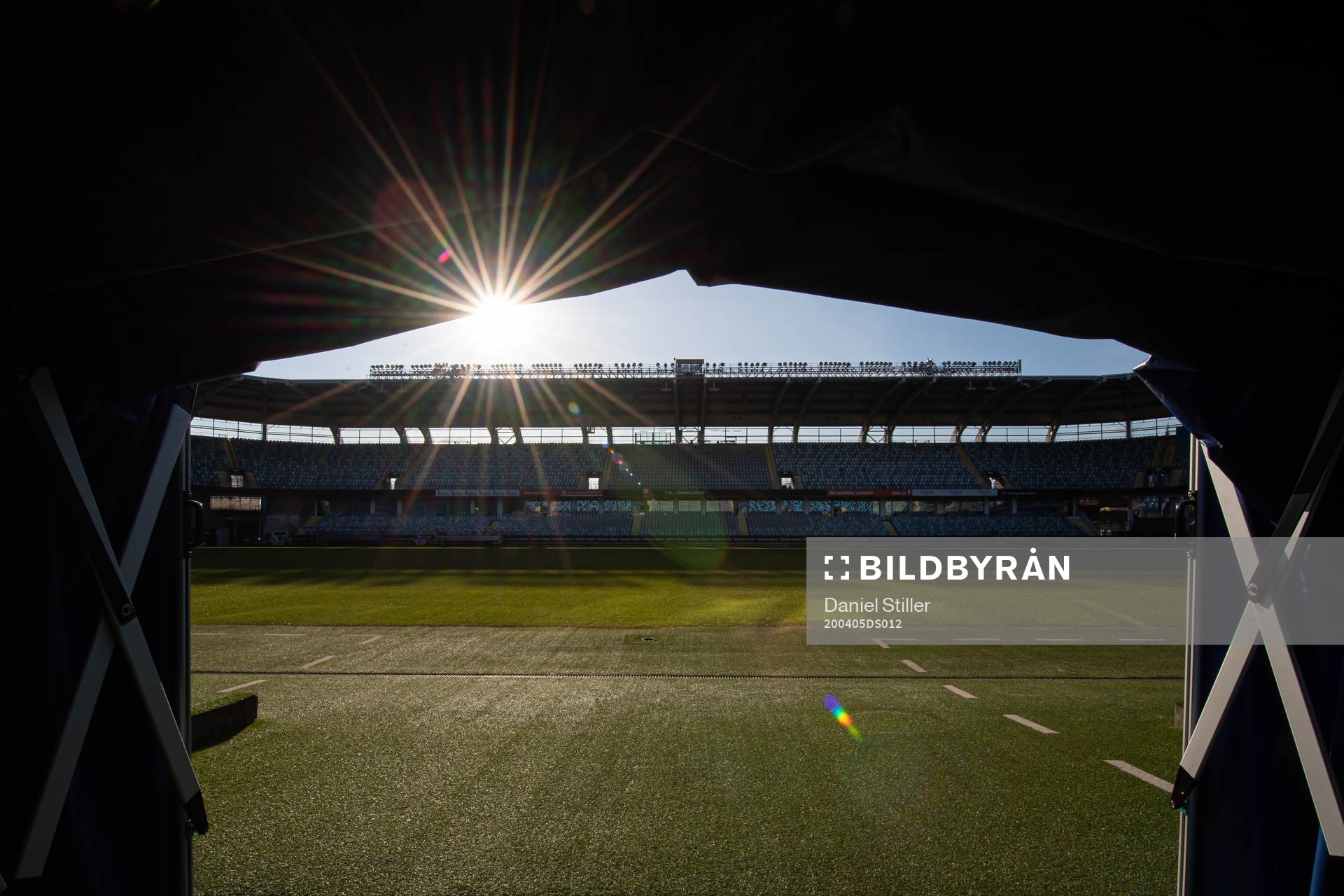 View from the player tunnel at Gamla Ullevi as the