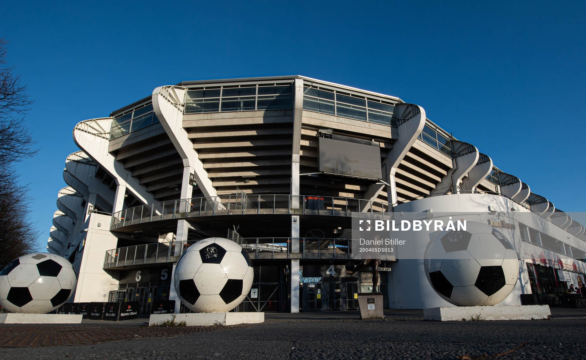 Exterior view of Gamla Ullevi as the coronavirus, COVID-19,