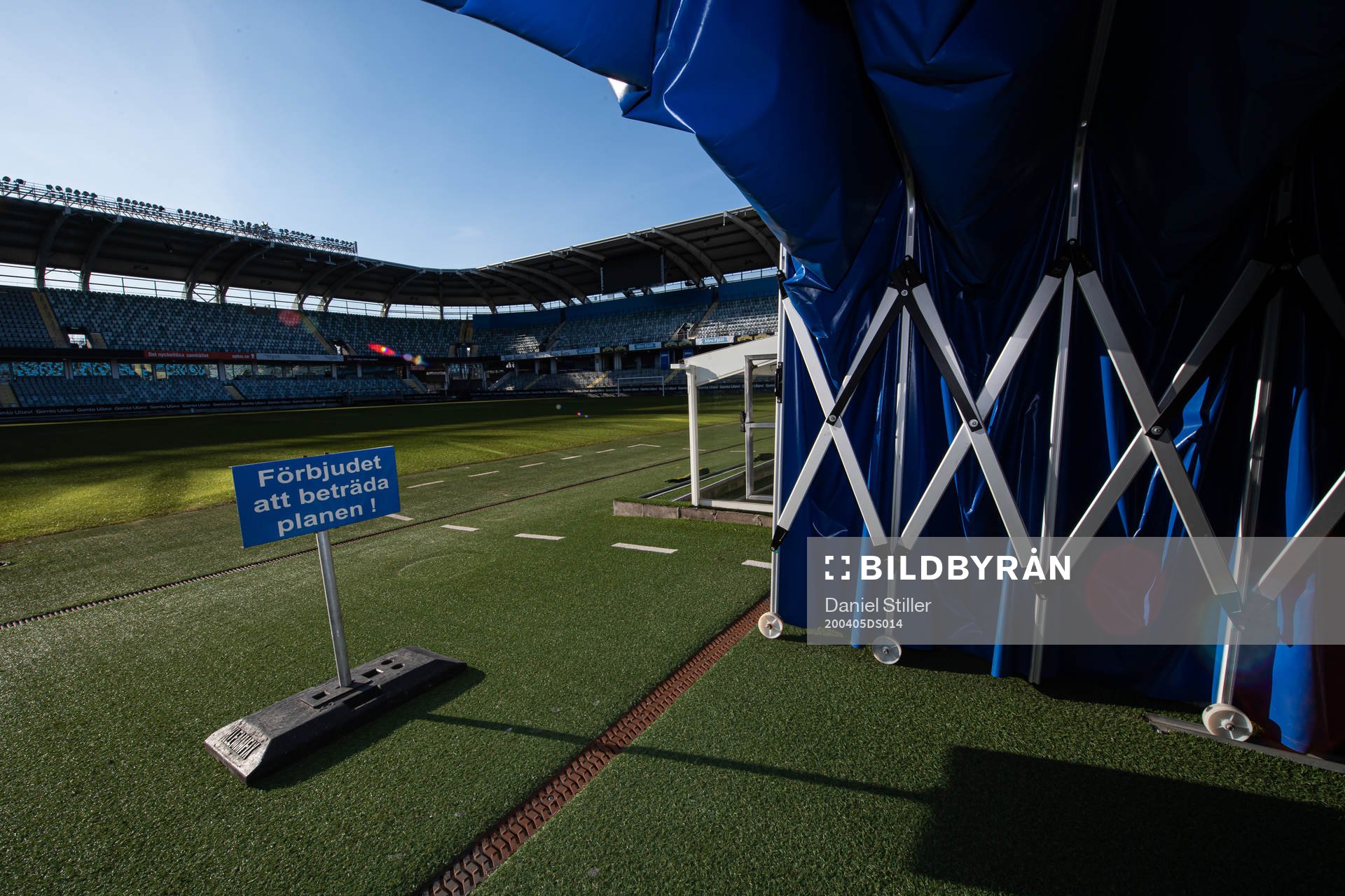 View from the player tunnel at Gamla Ullevi as the